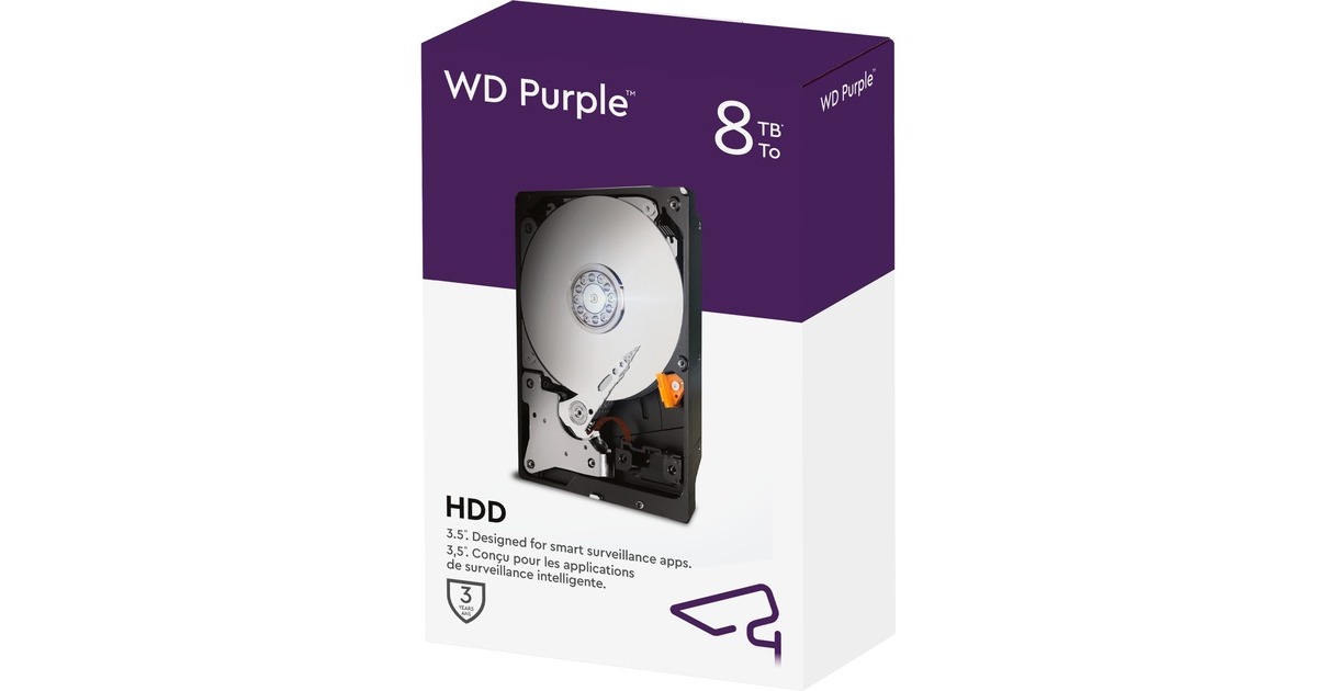 WD Purple 8 TB harde schijf WD84PURZ, SATA 600, AF, 24/7