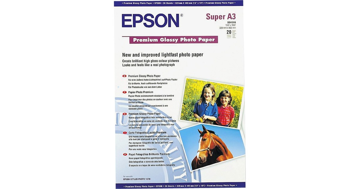 Carta Fotografica Premium Best Epson S041315 A3 Lucida 0010343819788