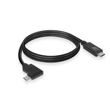 ACT Connectivity USB 3.2 USB-C (recht) naar USB-C (links/rechts haaks) kabel Zwart, 5 Gbit/s, 60W, 1 meter