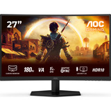 AOC C27G42E 27" Curved gaming monitor Zwart/rood, 180 Hz, HDMI, DisplayPort, Audio