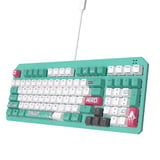 ASUS TUF Gaming K3 Gen II Hatsune Miku Edition RGB mechanisch gaming toetsenbord Turquoise, US lay-out (QWERTY), opto mechanisch, 96%, RGB