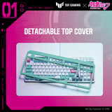 ASUS TUF Gaming K3 Gen II Hatsune Miku Edition RGB mechanisch gaming toetsenbord Turquoise, US lay-out (QWERTY), opto mechanisch, 96%, RGB