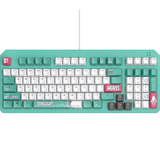 ASUS TUF Gaming K3 Gen II Hatsune Miku Edition, gaming toetsenbord Turquoise/wit, US lay-out, opto mechanisch, 96%, RGB