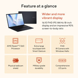 ASUS Vivobook 18 M1807HA-S16512W 18.4"  Copilot+ laptop Blauw | R7 260 | Radeon 780M | 16 GB | 512 GB SSD