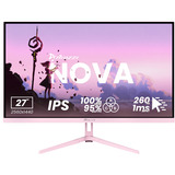 Arozzi Nova 27" gaming monitor Roze, 2x DisplayPort, 2x HDMI, Audio, Adaptive Sync, 260 Hz