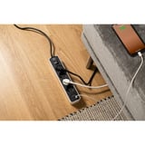 Brennenstuhl Ecolor 4-voudige stekkerdoos met 2 USB-laadaansluitingen stekkerdoos Wit/zwart, 2x USB-C