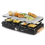 Domo Steengrill-grill-raclette DO9262G gourmetstel Zwart/houtkleur