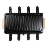 Domo Steengrill-grill-raclette DO9262G gourmetstel Zwart/houtkleur