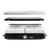 Domo Steengrill-grill-raclette DO9262G gourmetstel Zwart/houtkleur