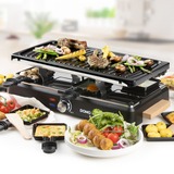 Domo Steengrill-grill-raclette DO9262G gourmetstel Zwart/houtkleur