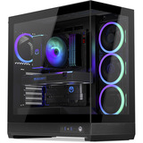 ENDORFY Fishtank 6000 Corona midi tower behuizing Zwart | 2x USB-A | 1x USB-C | RGB | Window