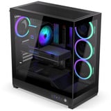 ENDORFY Fishtank 6000 Corona midi tower behuizing Zwart | 2x USB-A | 1x USB-C | RGB | Window