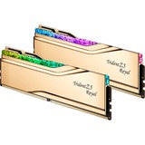 G.Skill 48 GB DDR5-8000 (2x 24 GB) Dual-Kit werkgeheugen Goud, F5-8000J4048F24GX2-TR5G, Trident Z5 Royal, XMP 3.0