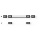 Keychron Cherry Profile Double - Shot PBT Full Set Keycaps - Grey, White, and Blue Grijs/wit, 218 stuks