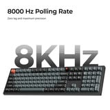 Keychron V6W-D1 8K QMK Wired Custom Mechanical Keyboard Zwart, US lay-out (QWERTY), Keychron Super Red, 100%, RGB leds, Double-shot PBT, hot swap, 8K, Knop