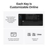 Keychron V6W-D1 8K QMK Wired Custom Mechanical Keyboard Zwart, US lay-out (QWERTY), Keychron Super Red, 100%, RGB leds, Double-shot PBT, hot swap, 8K, Knop