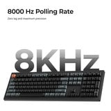 Keychron V6 Ultra 8K Wireless Custom Mechanical Keyboard Zwart, US lay-out (QWERTY), Keychron Silk POM Banana, 100%, RGB, Hot swap, 2.4 GHz | Bluetooth 5.3 | USB-C