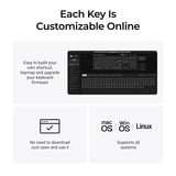 Keychron V6 Ultra 8K Wireless Custom Mechanical Keyboard Zwart, US lay-out (QWERTY), Keychron Silk POM Banana, 100%, RGB, Hot swap, 2.4 GHz | Bluetooth 5.3 | USB-C