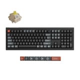 Keychron V6 Ultra 8K Wireless Custom Mechanical Keyboard, toetsenbord Zwart, US lay-out, Keychron Silk POM Banana, 100%, RGB, Hot swap, 2.4 GHz / Bluetooth 5.3 / USB-C