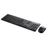 Lenovo 100 Wireless Combo Keyboard & Mouse desktopset Zwart, US lay-out (QWERTY), 100%, 1000 dpi