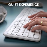 Logitech MK950 Signature Slim Wireless Keyboard en Muis Combo, desktopset Wit, US-International, 400 - 4000 DPI