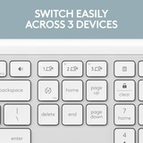 Logitech MK950 Signature Slim Wireless Keyboard en Muis Combo, desktopset Wit, US-International, 400 - 4000 DPI