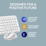 Logitech MK950 Signature Slim Wireless Keyboard en Muis Combo, desktopset Wit, US-International, 400 - 4000 DPI