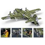 Sluban ModelBricks - B-17GS Flying Fortress bommenwerper Constructiespeelgoed Schaal 1:44