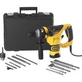Stanley FATMAX 1250W Pneumatische boorhamer met 3-delige beitelset Geel/zwart, SDS+, met koffer