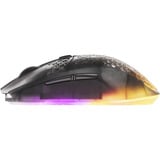 SteelSeries Aerox 3 Wireless Gen 2 Shadow gaming muis Zwart/transparant, 26.000 DPI | RGB | 2,4 GHz