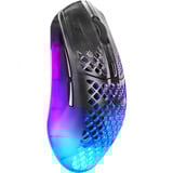 SteelSeries Aerox 3 Wireless Gen 2 Shadow gaming muis Zwart/transparant, 26.000 DPI | RGB | 2,4 GHz