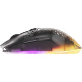 SteelSeries Aerox 3 Wireless Gen 2 gaming muis Zwart/transparant, 26.000 dpi, RGB, 2,4 GHz
