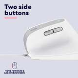 Trust Bayo II Ergonomische muis Wit, 800 dpi - 2.400 dpi