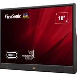 ViewSonic VA1655 lichtgewicht draagbare monitor 16"  Zwart, Mini-HDMI, USB-C