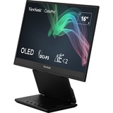 ViewSonic VP16-OLED 16" monitor Zwart (mat), 1x Micro-HDMI, USB-C, sound