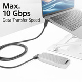 ACT Connectivity USB 3.2 USB-C (omhoog/omlaag haaks) naar USB-C (links/rechts haaks) kabel Zwart, 10 Gbit/s, 60W, 1 meter