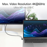 ACT Connectivity USB 3.2 USB-C (omhoog/omlaag haaks) naar USB-C (links/rechts haaks) kabel Zwart, 10 Gbit/s, 60W, 1 meter