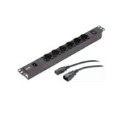APC Easy rack PDU Basic stekkerdoos Zwart, 10A , 1U, 6x SCHUKO, EPDU1010B-SCH