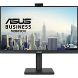 ASUS BE249QFK Video Conferencing Monitor 23.8"  Zwart, Webcam, 100 Hz, VGA, HDMI, DisplayPort, Audio 