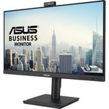 ASUS BE249QFK Video Conferencing Monitor 23.8"  Zwart, Webcam, 100 Hz, VGA, HDMI, DisplayPort, Audio 