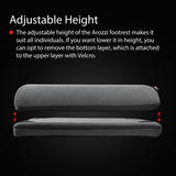 Arozzi Footrest - Soft Fabric - Dark Grey voetensteun Donkergrijs