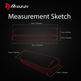 Arozzi Footrest - Soft Fabric - Dark Grey voetensteun Donkergrijs