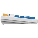 HelloGanss HS75T GC08 RGB mechanisch toetsenbord Wit, US lay-out (QWERTY), Gateron Yellow, 75%, RGB leds, PBT Doubleshot keycaps, hot swap, 2,4 GHz | Bluetooth | USB-C