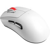 Monka Rapid G982W gaming muis Wit/rood, 800 - 12.000 DPI, 2.4 GHz / Bluetooth / USB