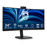 Philips 34B2U3600CH 34" Curved UltraWide monitor Zwart, 2x HDMI, DisplayPort, 3x USB-A, USB-B, USB-C, RJ-45