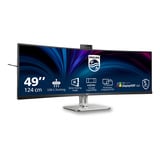 Philips 49B2U5900C 48.8" Curved UltraWide monitor Zwart/zilver, HDMI, DisplayPort, RJ45, USB-C