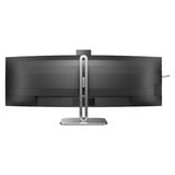 Philips 49B2U5900C 48.8" Curved UltraWide monitor Zwart/zilver, HDMI, DisplayPort, RJ45, USB-C