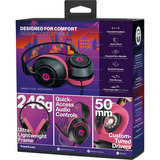 PowerA LucidSound LS10 bedrade gamingheadset - Middernachtelijke branding over-ear gaming headset Zwart/roze, PlayStation 5, PlayStation 4, Xbox Series X|S, Xbox One, PC, mobiel