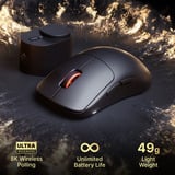 SteelSeries Sensei Pro Mini gaming muis Zwart, 100 - 42.000 DPI, 8K, UWB / 6 GHz