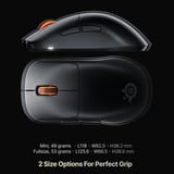 SteelSeries Sensei Pro Mini gaming muis Zwart, 100 - 42.000 DPI, 8K, UWB / 6 GHz